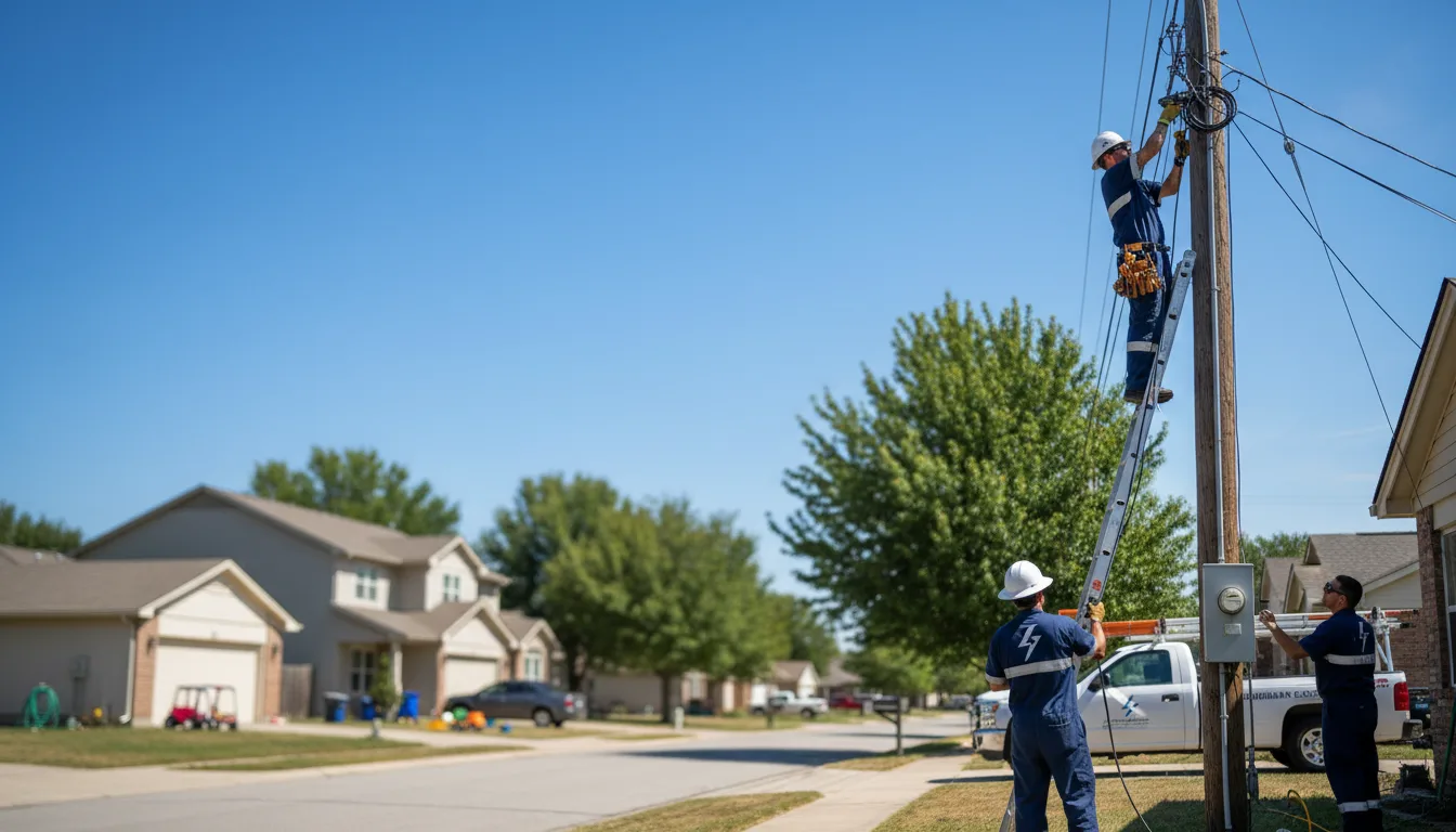 Residential electrician providing installation services in Lyndon, KS